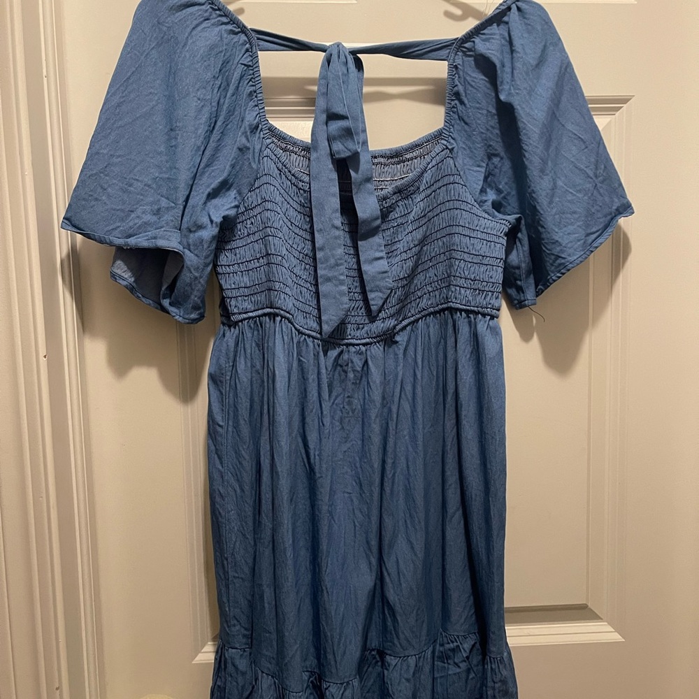 Pinkblush maternity short baby doll dress with bow